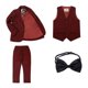 thumbnail image 3 of Trajes de fiesta de boda para bebés, chaqueta, chaleco, pantalones, trajes formales para niños, vestido de bautismo, conjunto de ropa para ceremonia adolescente, 3 of 5