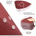 thumbnail image 2 of LAICAIW Sanding Sheets 80 Grit Hook and Loop Sandpaper-12 Holes Mouse Detail Palm Sander Paper Pack of 50, 2 of 7