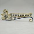 thumbnail image 3 of Painted Menorah Candelabra Candle Holder Ornament Gift, 3 of 8