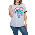 thumbnail image 5 of Women's Plus Size Stitch Christmas T-Shirt & Lounge Pajama Pants 2PC (Size 1X), 5 of 8