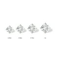 thumbnail image 7 of SZUL Women's Lab Grown 3/4 Carat Round Solitaire Diamond Earrings in 14K White Gold, 7 of 7