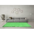 thumbnail image 3 of Ahgly Company Machine Washable Indoor Square Abstract Emerald Green Modern Area Rugs, 6' Square, 3 of 4