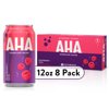 AHA Raspberry and Acai Sparkling Water, 12 fl oz, 8 Cans