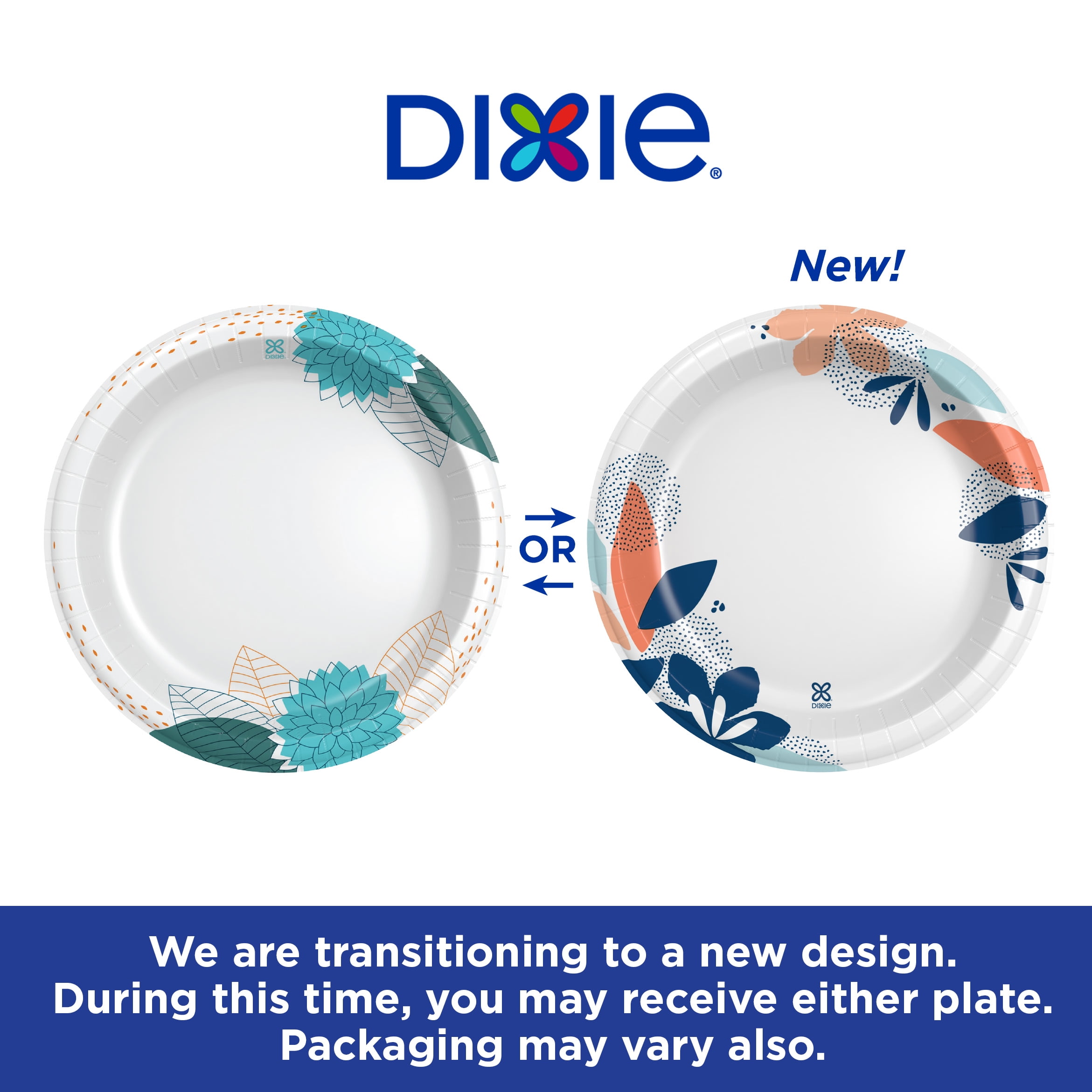 Dixie Disposable Paper Plates, Multicolor, 10 in, 150 Count Best Deals