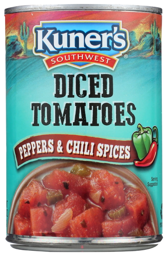 Kuner Diced Tomatoes Chili Spices, 14.5 Oz