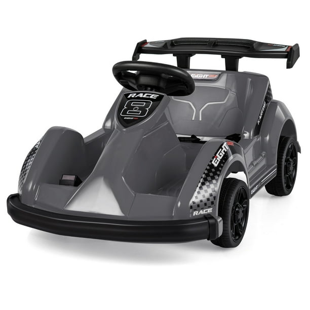 Costway Go Kart para Niños Coche Eléctrico Infantil de Batería 6V con Control Remoto Cinturón Música para Niños 37-96 Meses 85 x 53 x 40 cm