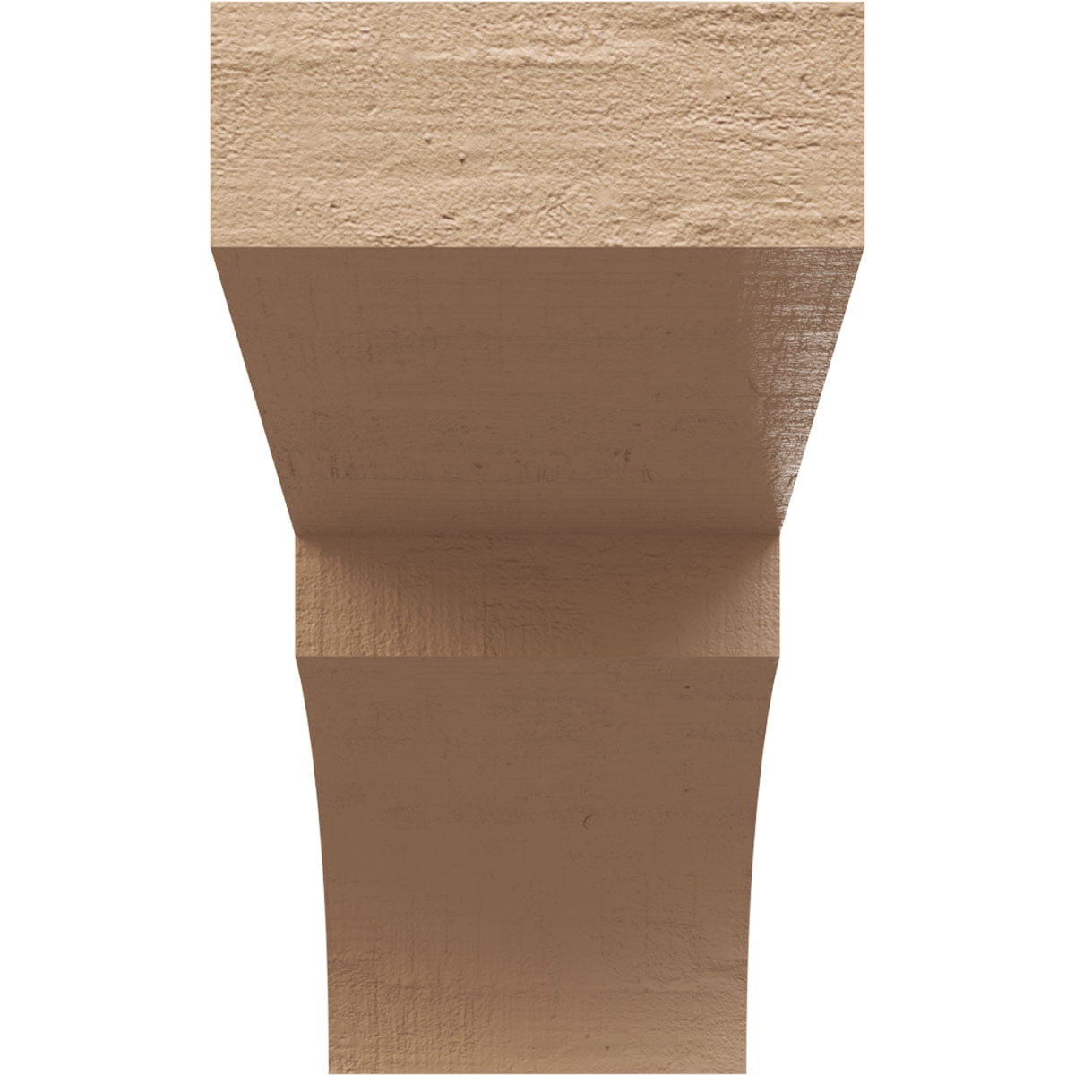 7"W x 21"D x 14"H Classic Monterey Rough Cedar Woodgrain TimberThane Corbel, Primed Tan