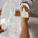 thumbnail image 1 of Zapatillas con punta abierta para mujer, sandalias cómodas, informales, cómodas, para la playa Wmkox8yii ytu4879, 1 of 8