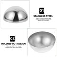 thumbnail image 6 of UPKOCH Garden Decorative Mirrors Adorn Garden Space Gazing Balls Half Mirror Hollow Ball Metal Silver 20X20X10CM, 6 of 8