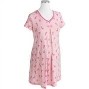 Maternity V-Neck Print Nursing Gown