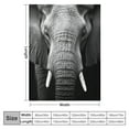 thumbnail image 4 of ARISTURING  Elephant Blanket African Elephant Throw Blankets Black and White Soft Elephant Blanket Vintage Elephant Sherpa Blanket Elephant Lover Gifts for Kids Adults Women Men, 4 of 6