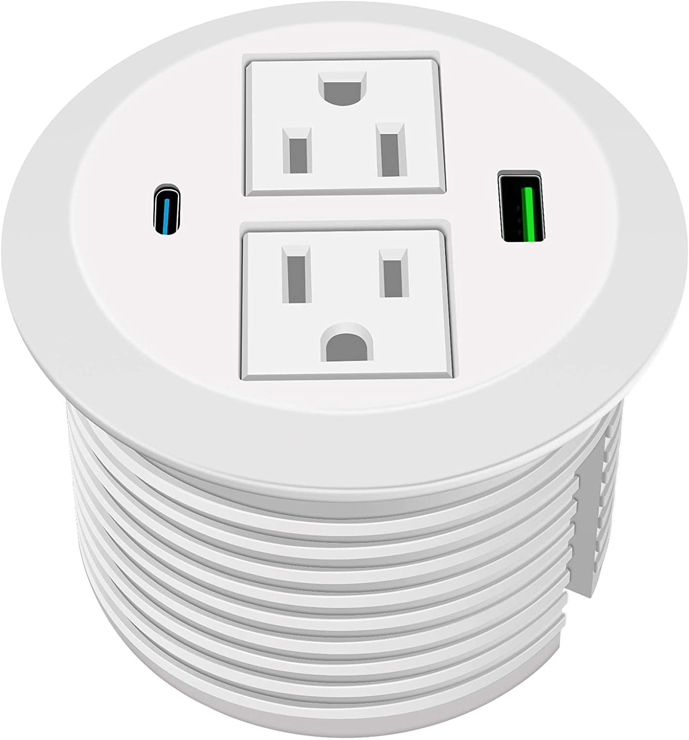 3 inch Desk Power Grommet USB C, Desk Outlet with USB C 18W, USB