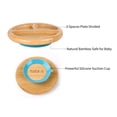 thumbnail image 3 of TATA AMG ® Baby Bamboo Plate and Bowl Set with Spoons and Fork, Silicone Suction Plate and Bowl Set for Toddlers - Baby Led Weaning Bamboo Feeding Set - BPA Free, 3 of 8