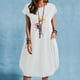 thumbnail image 2 of Vestido suelto de manga corta informal con estampado floral de algodón y lino de verano para mujer con bolsillo y cuello redondo Pompotops  ghjkhdj12063, 2 of 6