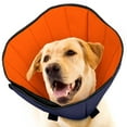 thumbnail image 1 of Adjustable Dog Recovery Collar for Dogs After Surgery, Soft and Comfortable Dog Cone Alternative, Suitable for Small, Medium, and Large Dogs, Prevents Licking, Orange, Large Size, 1 of 4
