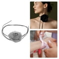 thumbnail image 3 of Unique Bargains 1 Pc Adjustable choker necklace Dried Rose Pattern Wrap around wrist bracelet Gray, 3 of 6
