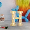 thumbnail image 3 of HaoXun LED Letter Lights Alphabet Lamp - ABS Plastic Marquee Letters with Built-in LED Lighting for Birthday Party Wedding Home Decorations, 3 of 6