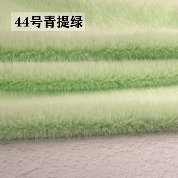 ERDOUY 19.69x19.69 Inch Short Pile Faux Fur Fabric, Soft Smooth Plush Material for Sewing, Crafts, Hobby Projects & DIY Craft Strips,Light Green B