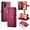 Red, variant on GANGXUN flip leather case for Samsung Galaxy A14 4G/5G- Long and short straps,wallet design