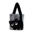 thumbnail image 3 of Bolso de mano para mujer, de PU, tipo cartera, con asa superior ligera Gris Negro, 3 of 9