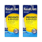 NasalCrom Nasal Spray Allergy Symptom Controller, 200 Metered Sprays, 0.88 FL OZ (Pack of 2)