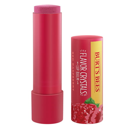 Burt's Bees Flavor Crystals 100% Natural Lip Balm, Red Raspberry with Beeswax & Fruit Extracts - 1 (Best Lip Color For Fair Skin Redhead)