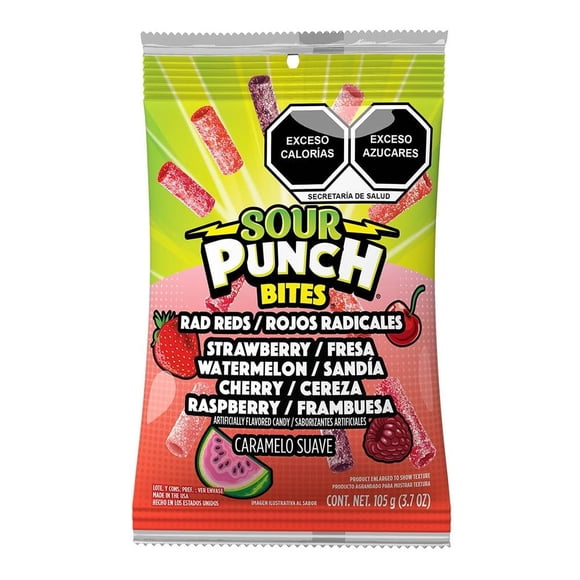 Gomitas Sour Punch bites rojos radicales 105 g