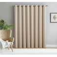 thumbnail image 3 of Warm Home Designs 1 Panel of Beige Ivory Color Blackout Patio Door Curtains. Each Extra Wide Sliding Door Room Divider Is 102" X 84". N Ivory Patio 84, 3 of 6