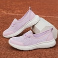 thumbnail image 6 of Huesdet Womens Breathable Sneakers Fashion Summer Women Sports Shoes Flat Bottom Non Slip Mesh Hollow Upper Breathable Soft Slip(Purple,39), 6 of 8