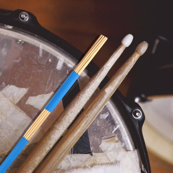 FRCOLOR  Brush Wooden Drum Folk Music Accessories Brushes Sticks