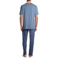 thumbnail image 4 of Hanes Men's Soft Pajama Short Sleeve Top and Pants Set, 4 of 6