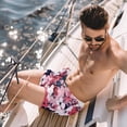 thumbnail image 2 of luoweisi Men's Beach Shorts Quick Dry Swim Trunks with Mesh Lining Flower M, 2 of 5