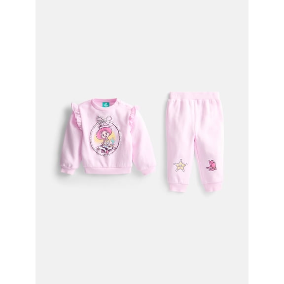 Disney Toy Story Baby Girls' Fleece Sweatshirt and Joggers Set, 2-Piece, Sizes 0/3M-24M