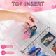 thumbnail image 5 of Carpeta para tarjetas fotográficas Kpop A5, álbum de 6 anillos con 200 ranuras tarjetas, cubierta cuero cierre hebilla magnética organizar coleccionables (rosa), 5 of 6