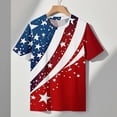 thumbnail image 5 of YLHFASHION T-Shirts Graphiques pour Femmes 4 Juillet Col Rond 2025 Drapeau Américain Manches Courtes Chemise d'Été pour l'Indépendance Rabais de 50 % Liquidation T-shirt à Manches Courtes pour Femme, 5 of 5