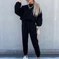 thumbnail image 4 of MSJUHEG Sweatpants Women Pants For Women Tracksuit Autumn Winter New Able Solid Color Sweater Pants Two Piece Set Cargo Pants Women Black M, 4 of 9