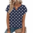 thumbnail image 6 of Bvxeep Women's Fashionable Summer Random Print Base-Layer T-shirt Short Sleeve V-Neck Top, 6 of 7