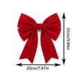thumbnail image 3 of Deeceymbur Classic Red Burgundy Velvet Large Christmas Bow Ornament for Tree Wreath Door Wall Party Decor, 3 of 9
