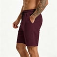 thumbnail image 4 of EOYWHK Men Shorts Athletic for Men Casual Elastic Waist Athletic Shorts for Men Soft Lightweight Breathable Shorts for Basketball Running Gym Active Red XXXL, 4 of 9