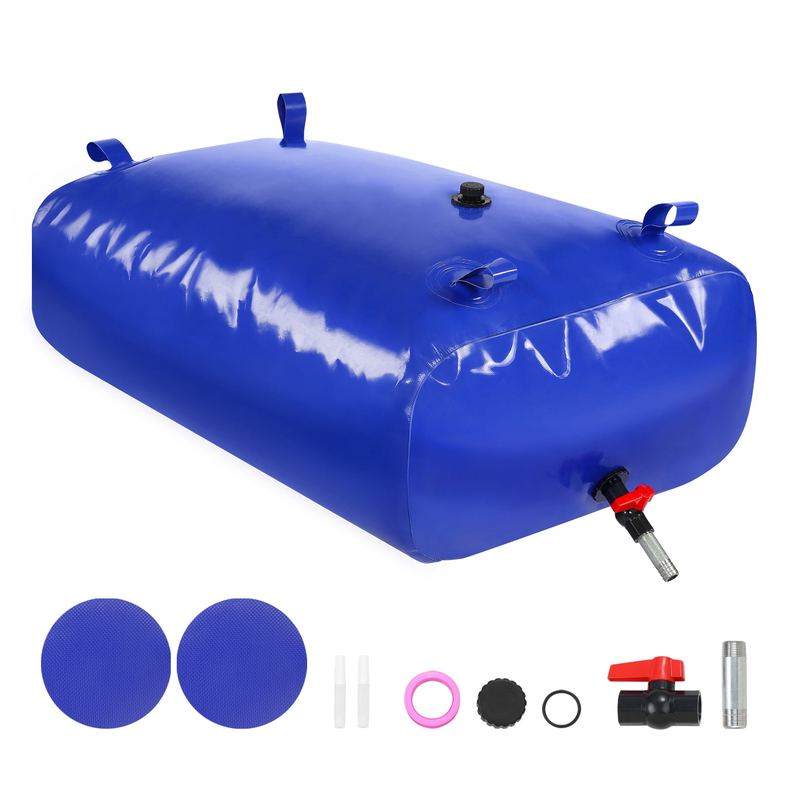 KFFKFF Water Storage Bladder 330L / 87Gallon Portable Water Tank PVC Collapsible Water Containers, RV Storage Tank, Soft Water Bag for Camping, Fire Safety, Emergency Hydration (Blue)