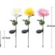 thumbnail image 5 of Luces solares de estaca para jardín al aire libre, paquete de 3 luces solares de flores de crisantemo, luces decorativas solares LED impermeables para pasarela de jardín, 5 of 5