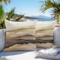 thumbnail image 4 of Outdoor Pillow Cover Abstract Golden Black Marble Texture Set of 2 Waterproof Throw Pillowcases Modern Art Decorative Patio Furniture Pillows for Couch Garden Indoor & Outdoor Use, 4 of 9