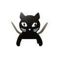 thumbnail image 1 of Soporte de metal para rollo de papel higiénico con forma de gato negro, para baño, para montar en la pared, de pie, espacioso, con capacidad para hasta 5 rollos, 1 of 4