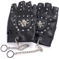 thumbnail image 1 of gants Gothiques Steampunk Gants Sans Doigts De Capitaine En Cuir Vintage Pour Hommes, 1 of 5