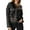Z&Black1199, variant on Women's Oversized Denim Jacket Leopard Print Color Block Streetwear Vintage Loose Long Sleeve Layering Outer Coat