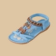 thumbnail image 7 of BRGZLK Sandals Women Versatile Plus Size Shoes Summer Flats Bohemian Rhinestone Slip On Open Toe Sandals Dressy Comfortable Elastic Ankle Strap Casual Slingback Beach Vacation Walking Sandal, 7 of 7
