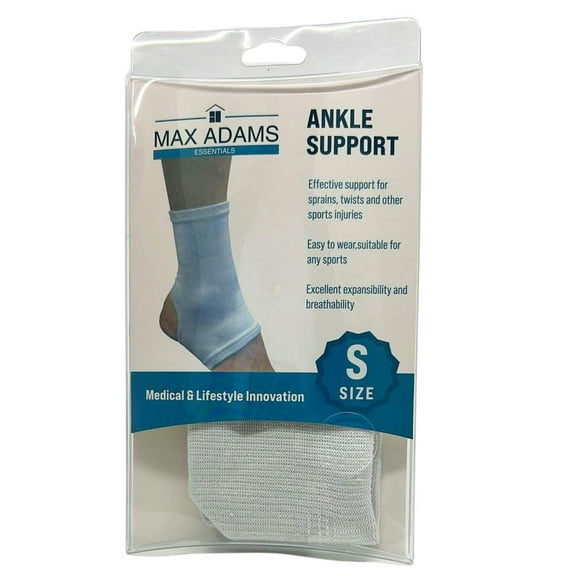 Max Adams Essentials White Stretchable Ankle Support: 1CT