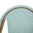 thumbnail image 6 of Cortina Wicker and Aluminum Outdoor 29.5 Inch Barstools, Set of 2, Light Teal and Bamboo Finish, 6 of 9