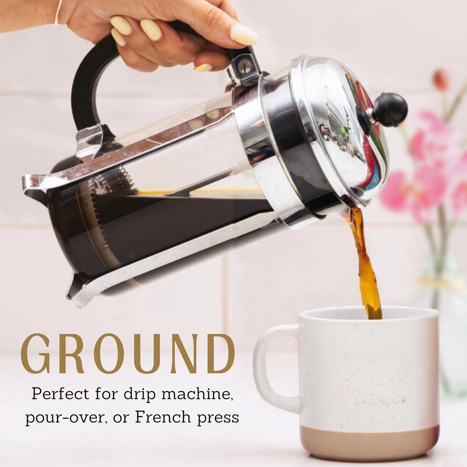 Hawaiian Isles Coffee Light Roast Ground Coffee, Toffee Ground Flavored, 8 oz