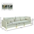 thumbnail image 5 of Meridian Furniture Julia Cream Velvet Modular Sofa, 5 of 5